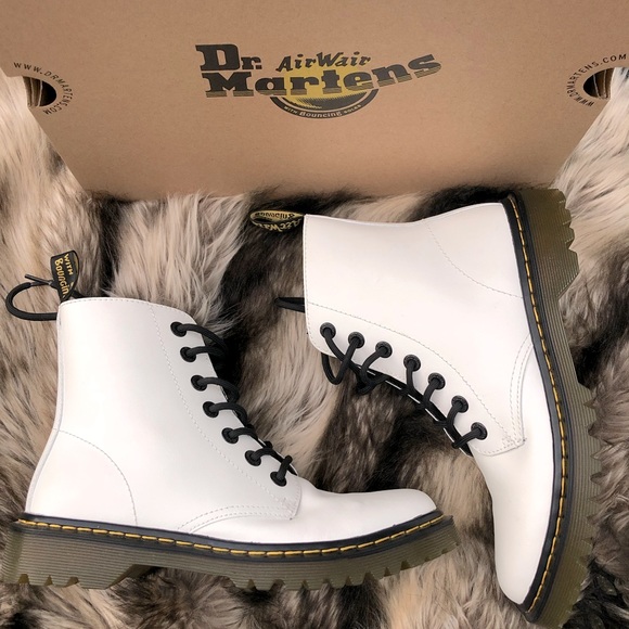 Dr. Martens Shoes - Dr. Martens White Luana Boots